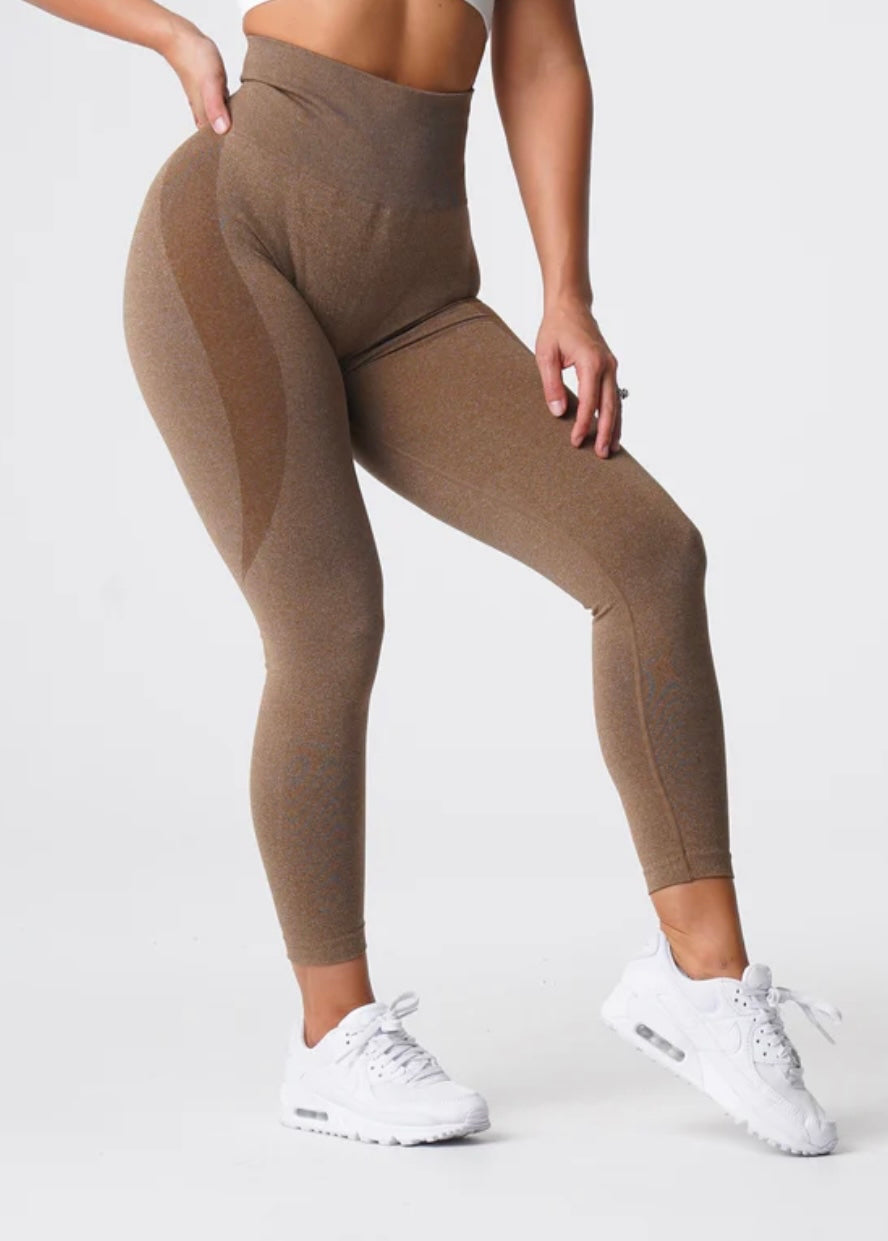 Mocha Brown Seamless Contour Leggings