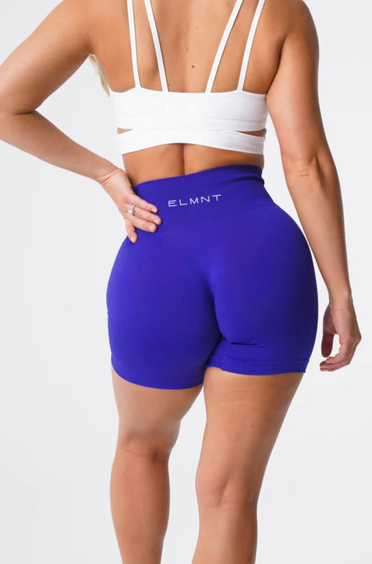 Royal Blue Seamless Solid Gym Shorts