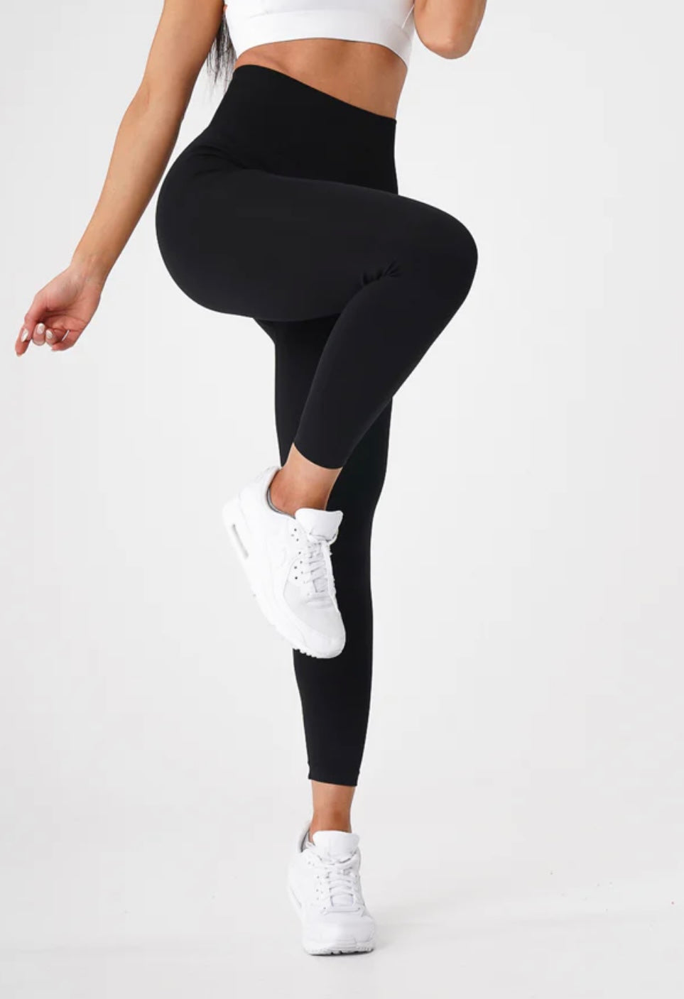 Solid Jet Black Seamless Leggings