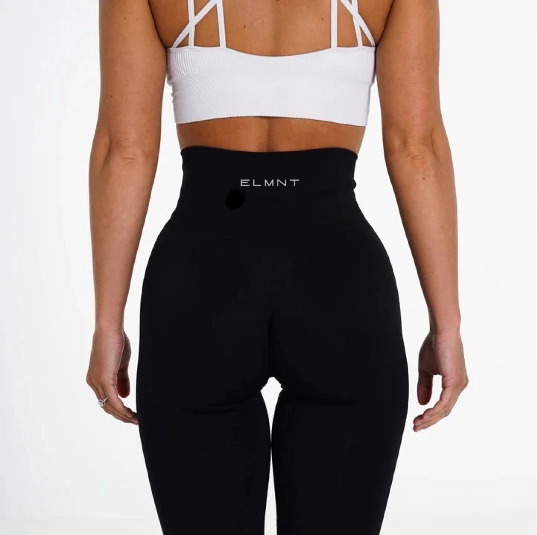 Solid Jet Black Seamless Leggings