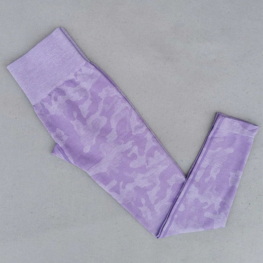 Lavender Purple Seamless Camo Leggings