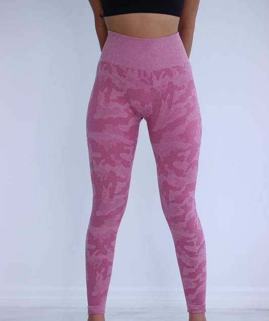 Pink Pastel Camo Seamless Leggings